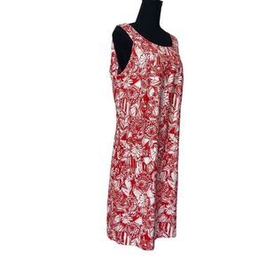 Perceptions Woman Floral Sleeveless Mini Dress Size 16W Orange White